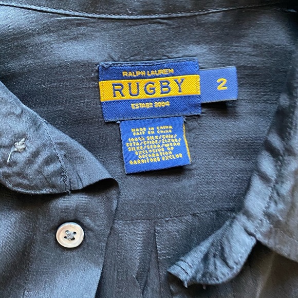Ralph Lauren Rugby Silk Button Down Shirt - Picture 3 of 3
